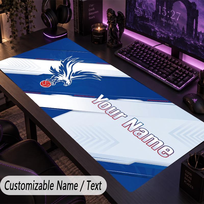 Custom Text Big Mousepad, Extended Desk Pad For Laptop Work GameCrystal Palace