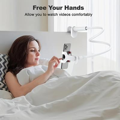 Luie Telefoonhouder Flexibele Zwanenhals Bevestiging Klem Standaard voor iPhone Anroid Mobiele Telefoon Bed Bureau Telefoonhouder 360° Mobiele Telefoon Clip