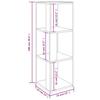 Corner Shelf White 33 X 33 X 100 Cm Particleboard