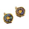 2pcs Stainless Steel Gold Plated Enamel Flower Rose Heart Moon Bracelet Charm for DIY Necklace Earring Component Jewelry Making