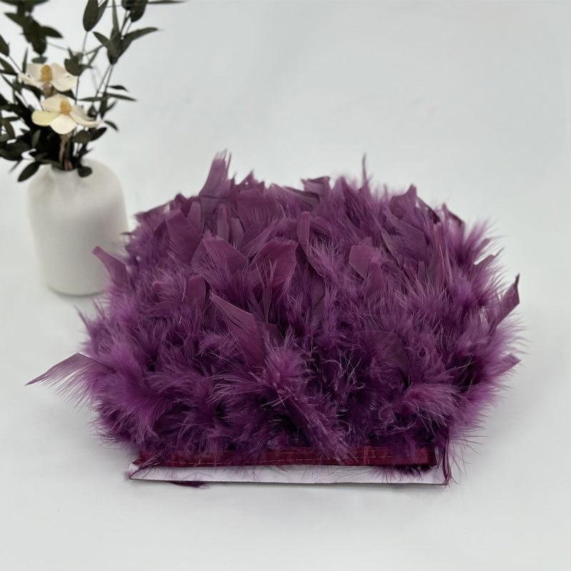 10-15cm Coffee Turkey Feather Trim Feathers Fringe Ribbon DIY Sewing Clothing Handwork Wedding Dress Crafts Party Decorations