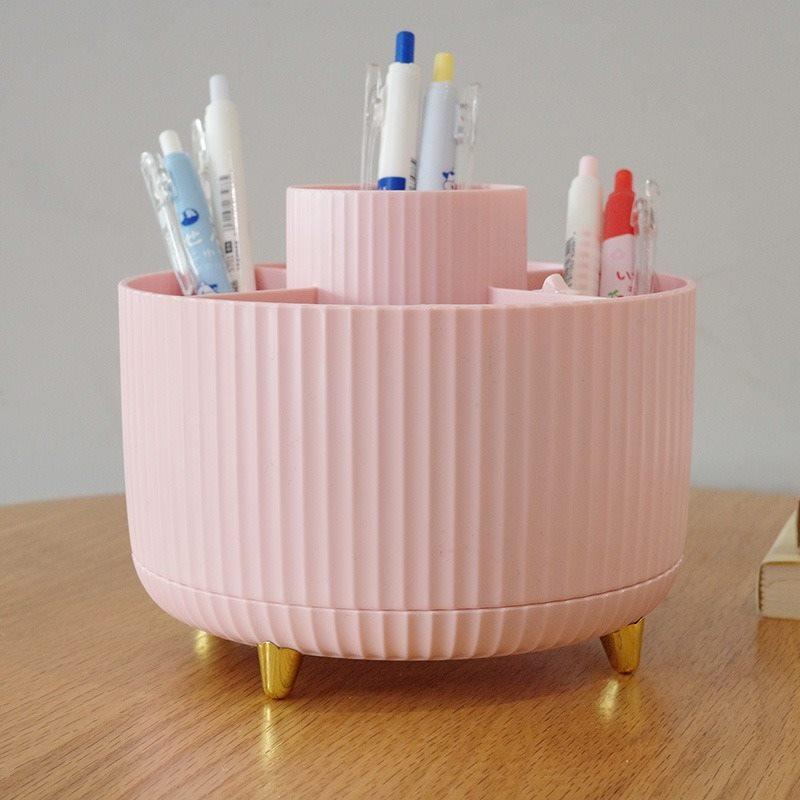 

1pcs Desktop rotating pen holder, large capacity stationery storage box, children s desk storage
