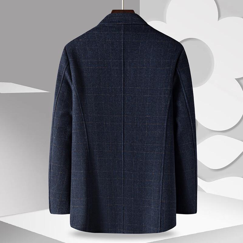 MONTAGUT Men's Winter Plaid Wool Blend Overcoat