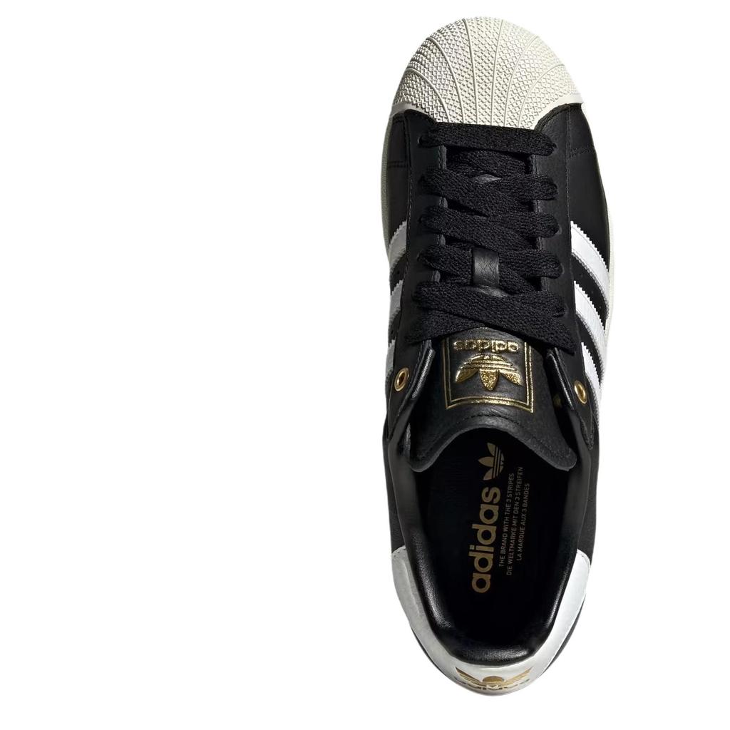 Adidas Originals Superstar 2 Rubber Leather Comfortable Durable Skate Shoes Women Sneakers Black KI0981