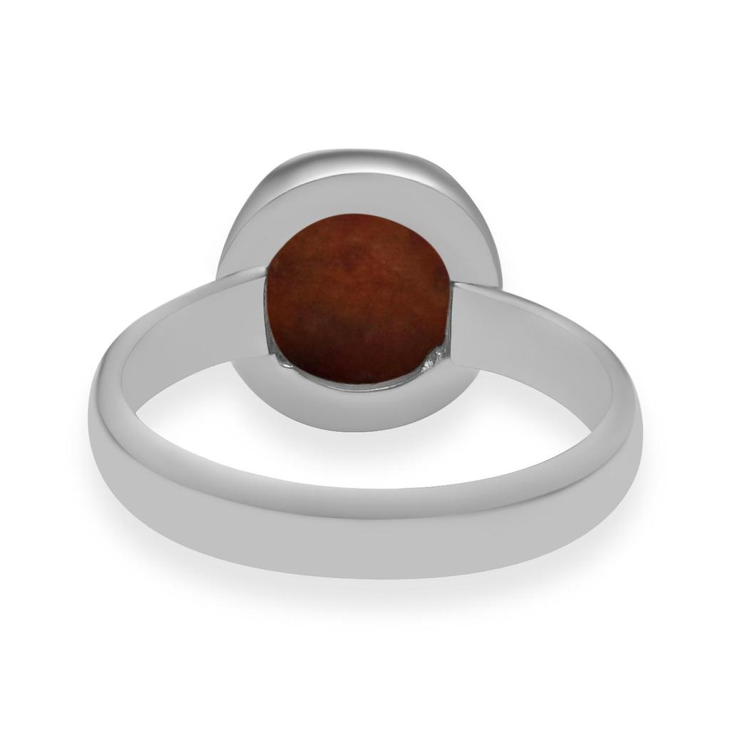 10X10 mm Natural Orange Copper Turquoise Gemstone 925 Sterling Silver Prong Set Ring Women & Girls