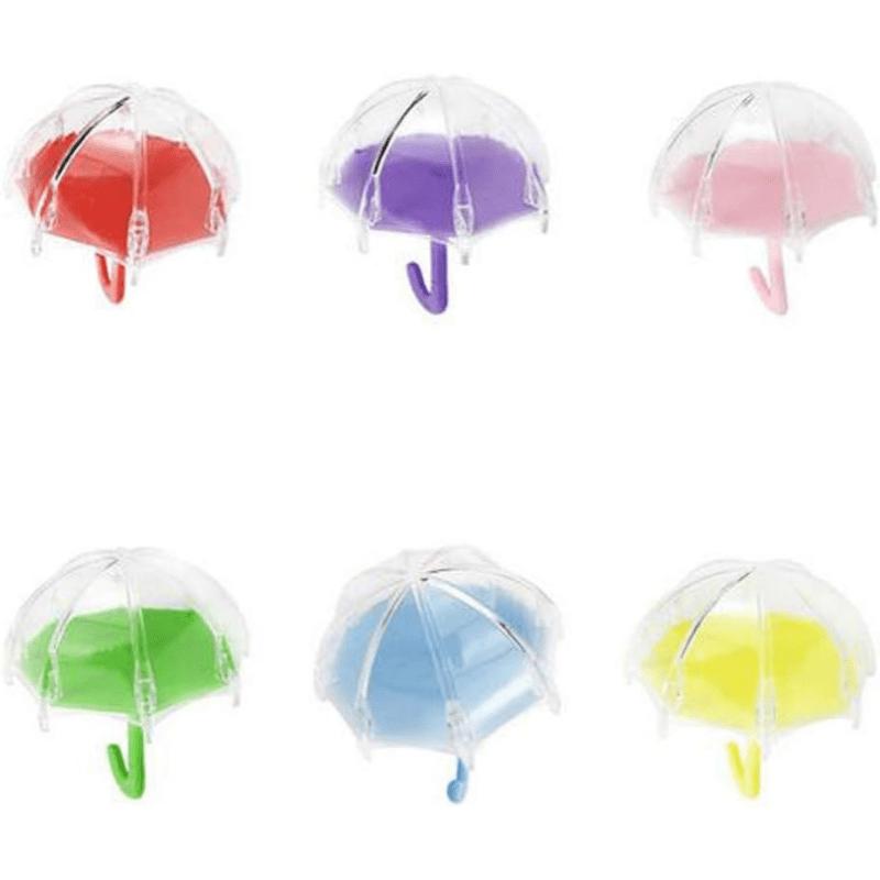 

36 шт. Подарочная коробка в форме зонтика Прочные пластиковые контейнеры для конфет и шоколада 6 ярких цветов, прозрачная ручка для свадеб, вечеринок, праздников, дней рождения 36pcs