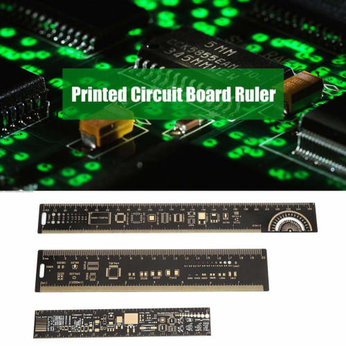 Printed Circuit Board Ruler, PCB Ruler for Circuit Design and Electronics, Centimeter/Inch Measures, 25cm/15cm/20cm, Measuring Tool