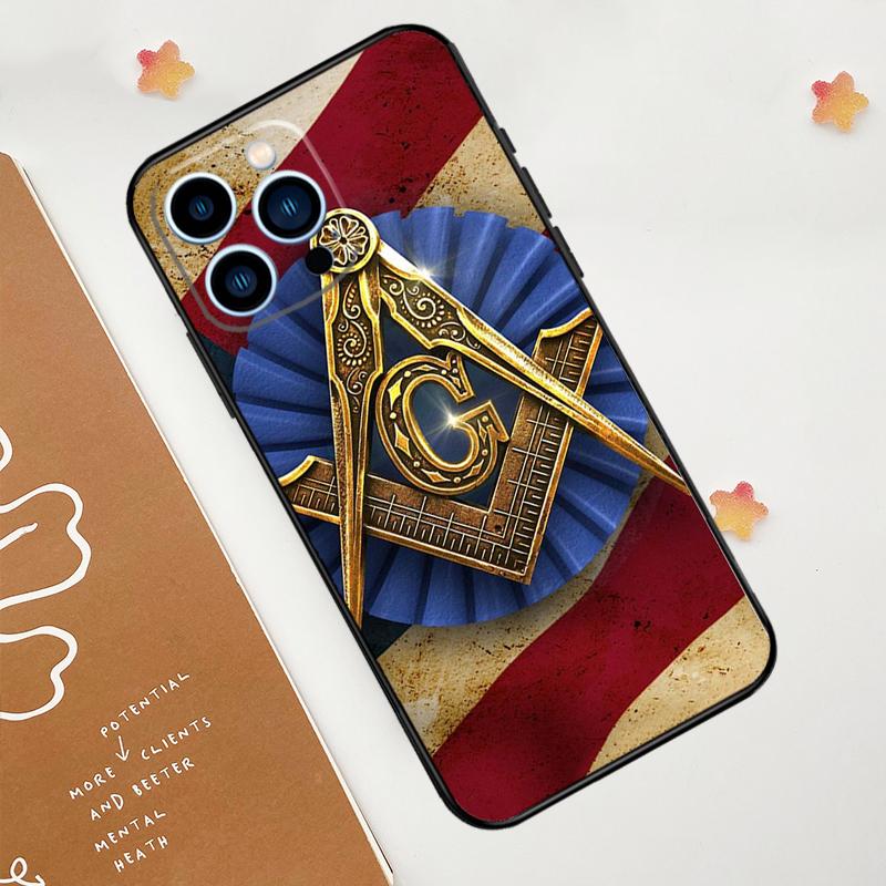 Freemasonry Logo Symbol Phone Case For iPhone 17 Pro Max 14 13 12 11 15 16 Pro Max mini 15 Plus 16e 17 Air Funda