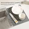 Multi Functional Silicone Sloped Drying Mat Heatproof Non Slip Pad Kitchen Sink Drying Mat for Kitchen Countertop Dishes