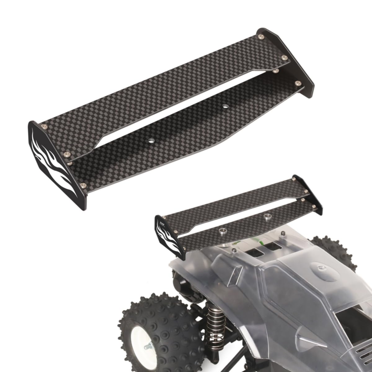 

XBERSTAR RC Rear Wing for Tamiya 1/10 Hornet EVO RC Rear Wing Spoiler Carbon Fiber for Tamiya 1/10 Hornet Evo RC Accessories