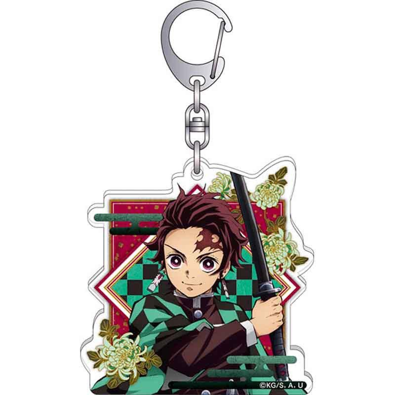 Anime Demon Slayer Keychain Tokitou Muichirou Rengoku Kyoujurou Kanroji Mitsuri Kamado Tanjirou Keyring Bag Car Key Chain Gift
