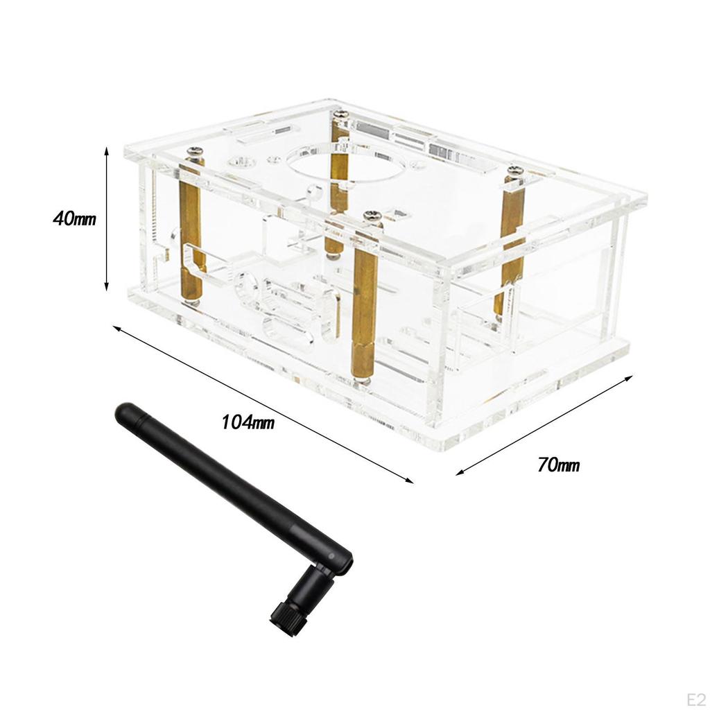 Acrylic Case for 5 Pro Development Board Transparent Protective Shell with Antenna Computer