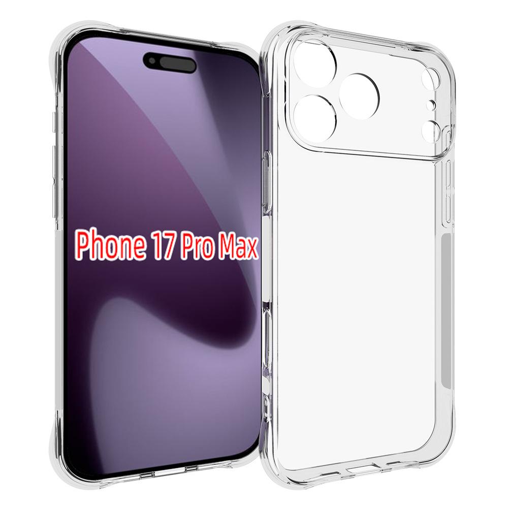 For iPhone 17 Pro Max Case WANLONFENG WL Series 2.0mm TPU Phone Cover with Tempered Glass Film