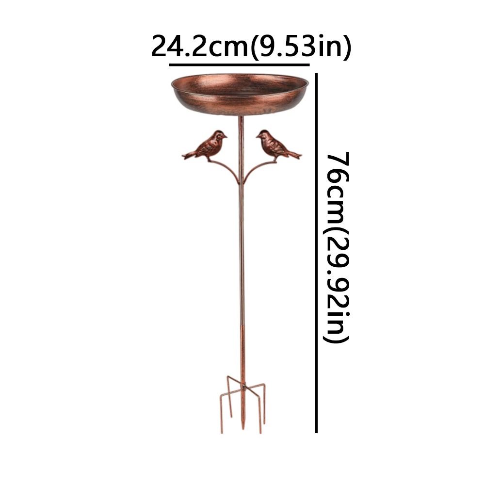5 Claw Ground Plug Freestanding Birdbath Standing Bowl Bird Feeding Station Outdoor Garden