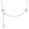 adjustable curb 925 sterling width maximum length [Lara Christie] Slide-type chain, chain, silver, approx. 1mm, 7cm, la03-0001-s