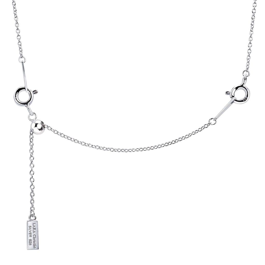 adjustable curb 925 sterling width maximum length [Lara Christie] Slide-type chain, chain, silver, approx. 1mm, 7cm, la03-0001-s