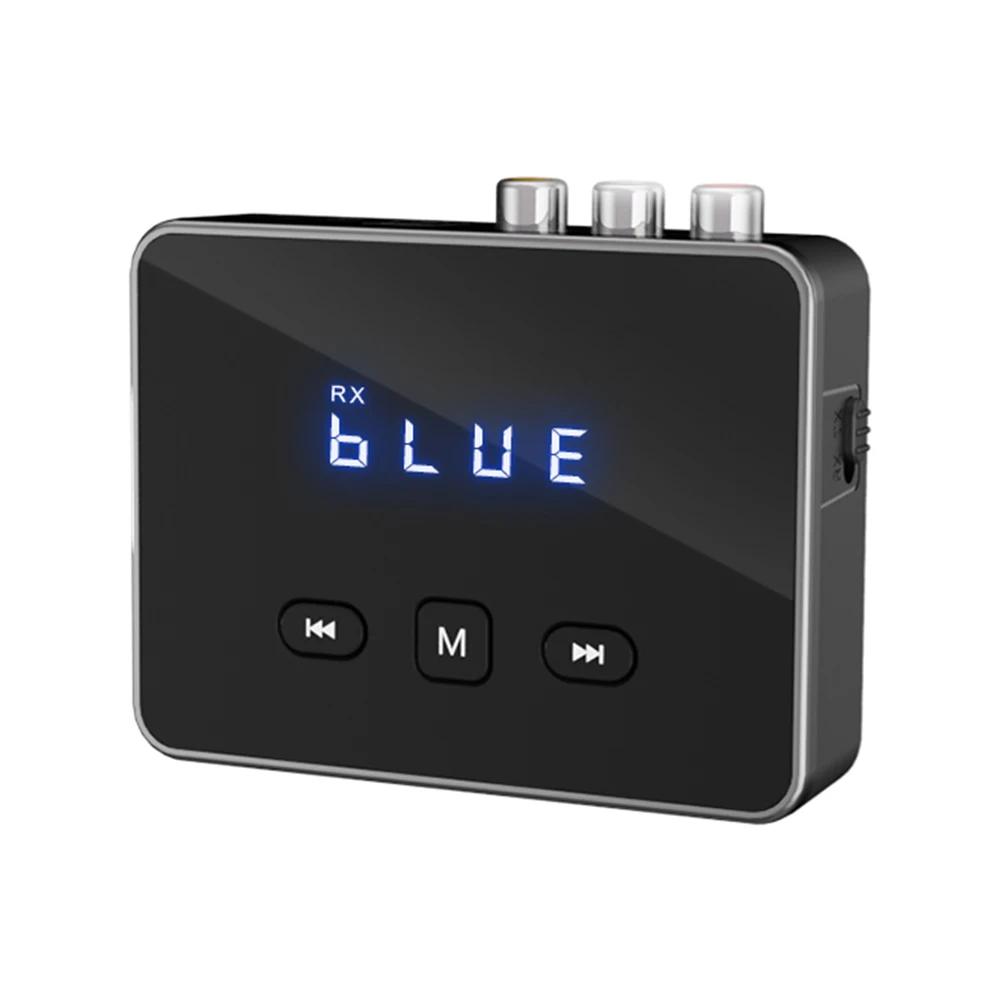 

BT 5.4 Transmitter Receiver Transmitter with RCA 3.5mm AUX & Display Adapter Wireless Adapter for TV/Car/PC/Home Stereo/Speakers чорний