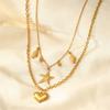 Trendy Double Layer Necklace Collarbone Chain Necklace Fashion Pendant Jewelry Suitable for Summer Parties and Vacations