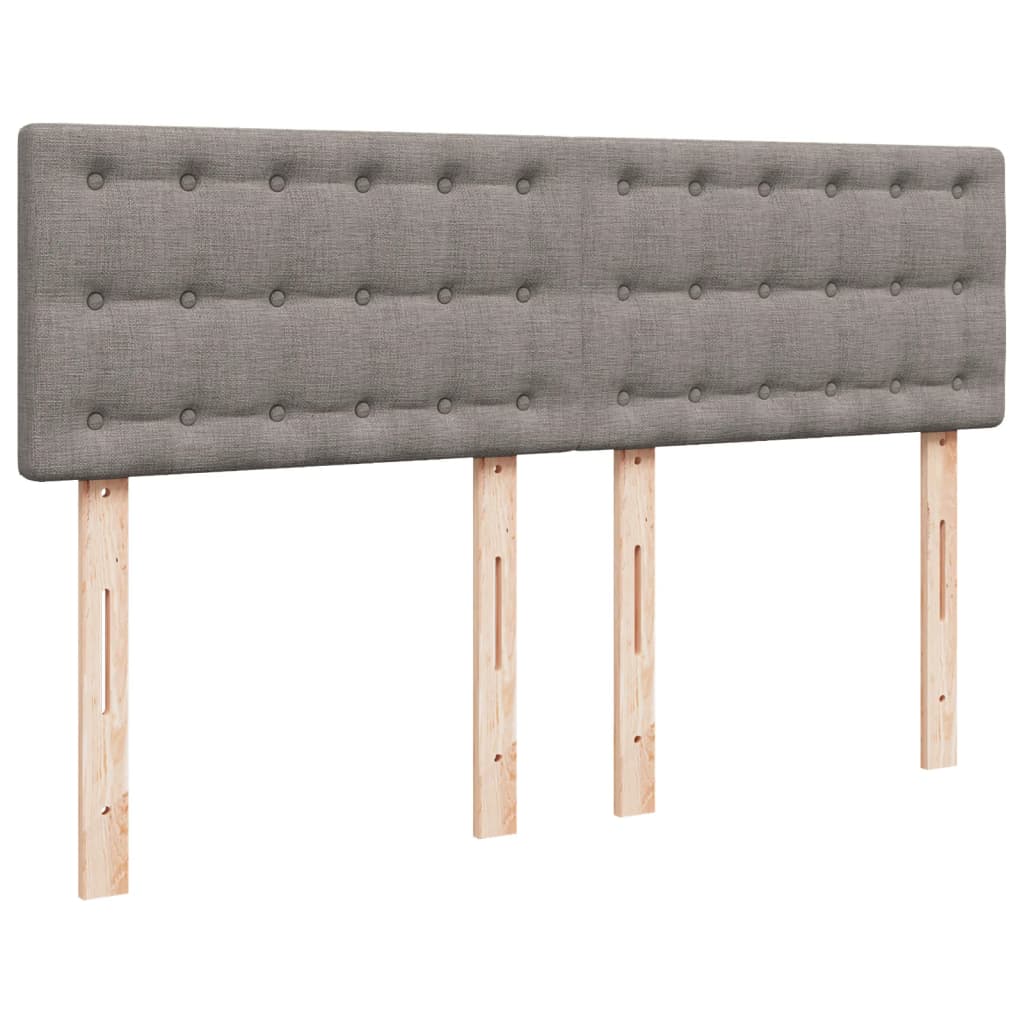 Vidaxl Letto Continentale Con Materasso, Taupe, Tessuto, 140X200 Cm