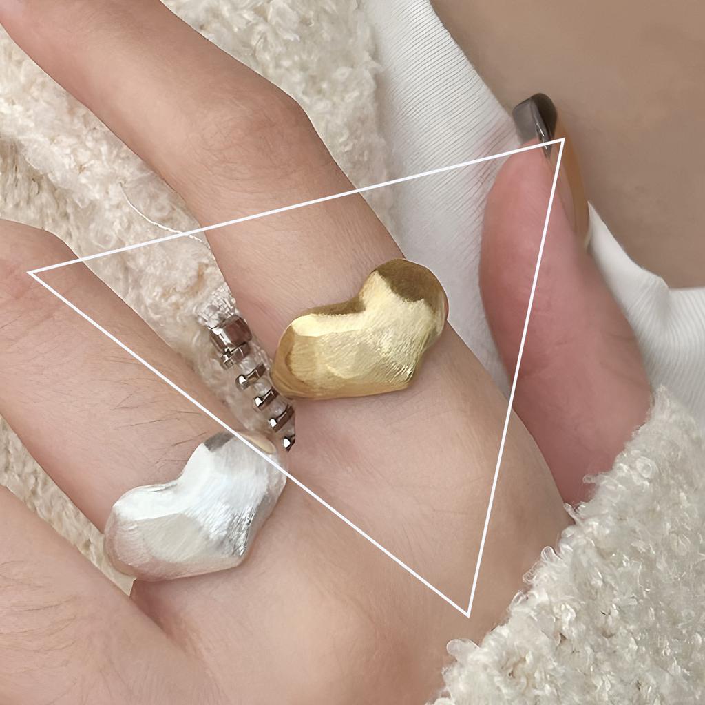 PANJBJ 925 Sterling Silver Four-pointed Star Shining Zircon Ring High-end Personalized Opening Adjustable Jewelry