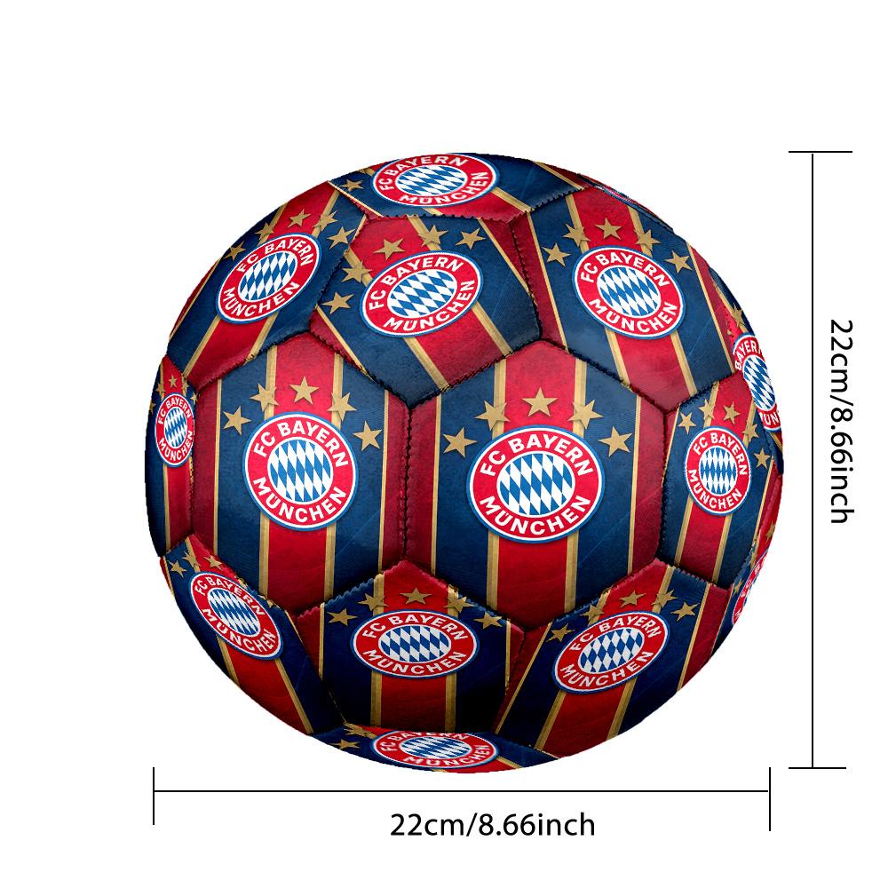 Bayern Monaco Pallone da Calcio Taglia 5 Alta Elasticità Pallone da Calcio Per Competizione All'aperto Allenamento Quotidiano Gioco