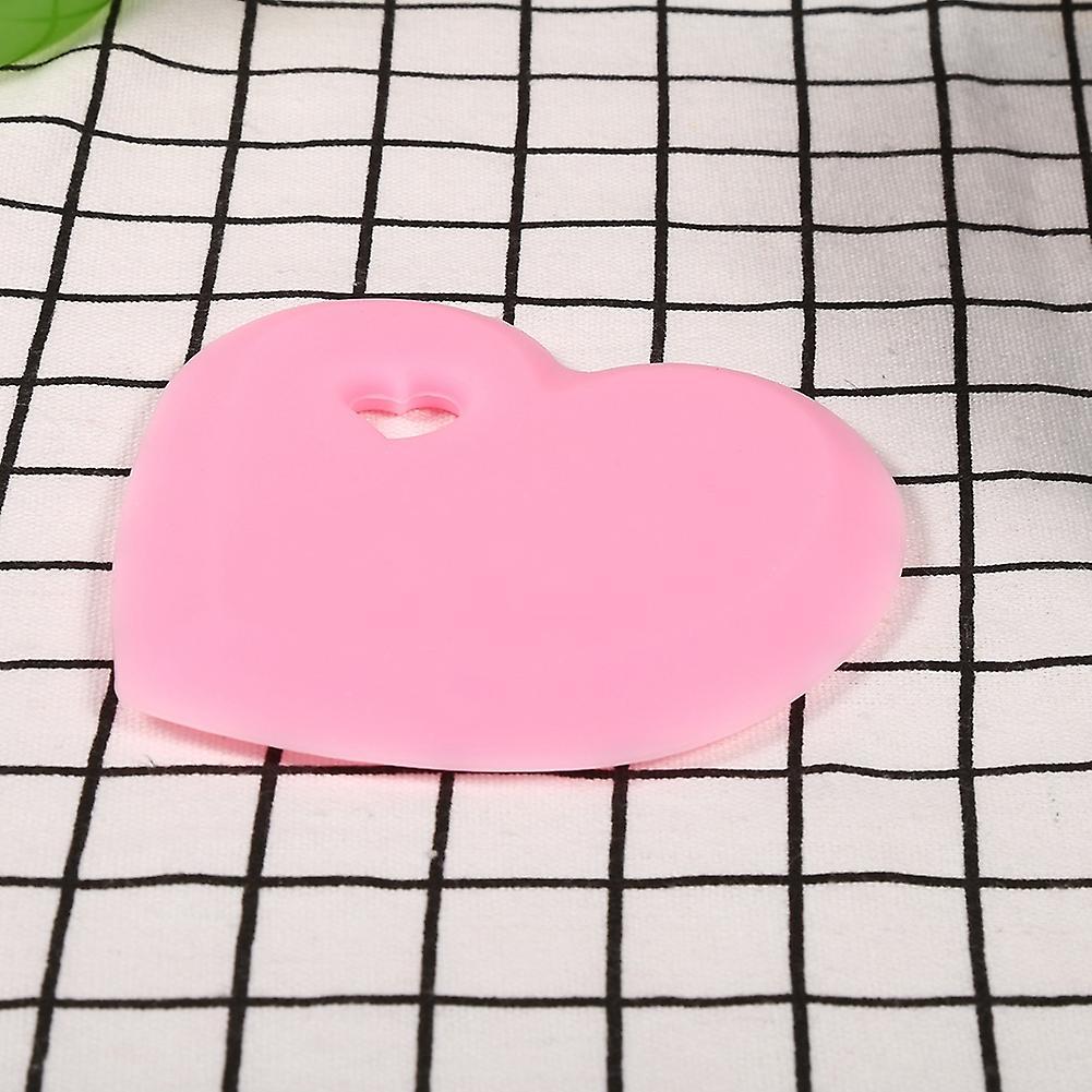 Heart Shape Silicone Baking Spatula Bowl Dough Bread Cookie Pizza Butter Scraper Pink