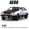 1:32 Ae86 Metalllegierung Spielzeugauto Diecasts Fahrzeuge Dekoration Modell Miniaturmaßstab Sammeln Geschenk Kinder Junge Rückzieher Geräusch Licht