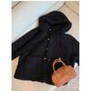 Winter Korean Fashion Fleece Coat Women Hooded Thickened Slim Fit Casual Lazy Style