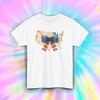 USA Map Shirt Patriotic Bow Independence America Pride Graphic S-5XL
