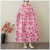 Ladies' Gentle Wind and Cloud Brocade Cotton and Hemp Hooded Printed Dress