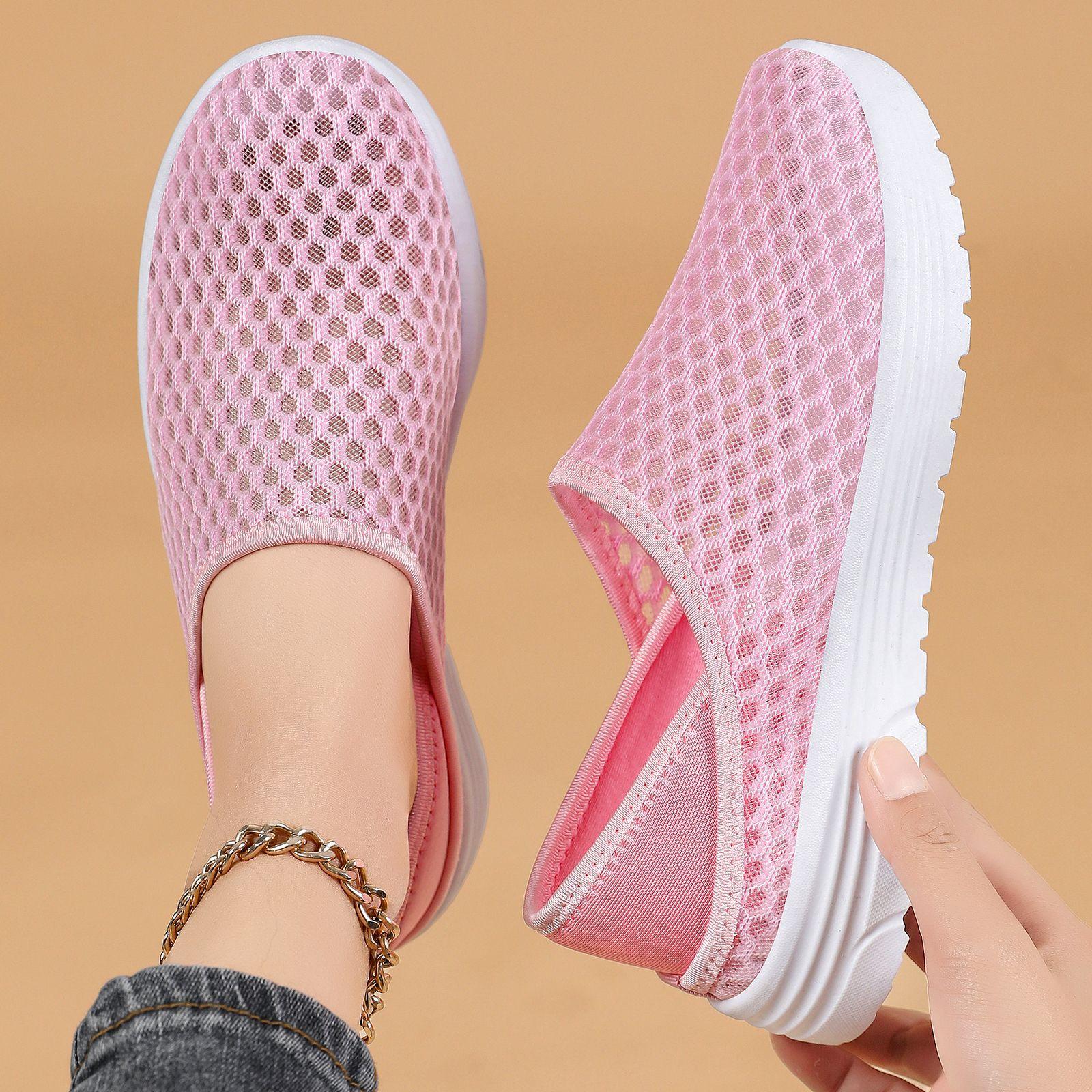 

Summer Men s Hollow-Out Casual Sneakers, Lightweight, Breathable, Quick-Drying, Slip-On, Comfortable Solid Color Casual Shoes 47