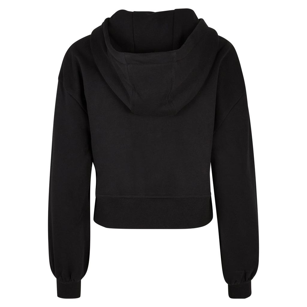 Build Your Brand Womens/Ladies Short Oversized Full Zip Hoodie