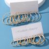 Simple Large Circle Metal Irregular Circle Stud Earrings Set - Creative And Personalized Ear Jewelry - 8-piece Earring Set