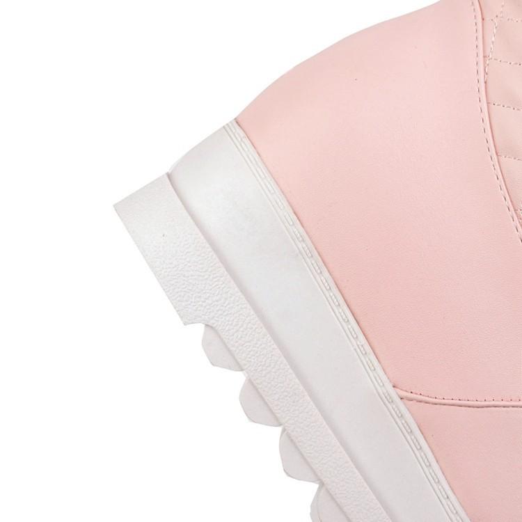 Snow boots thickened warm cotton boots autumn and winter velvet women's boots low heel wedge