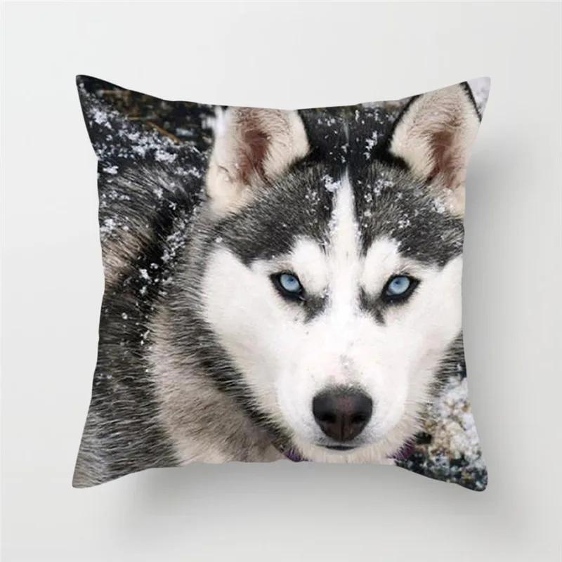 Home Decor Wildlife Print Cushion Cover Wolf King Photo Pillow Cover Home Sofa Decoration Pillowcase X