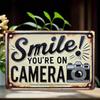 Vintage Metal Sign Smile You Are In Frame 20x30cm Home Office Decor