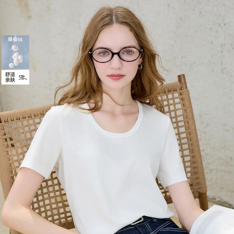 Sancai 2025 Autumn Women s Mercerized Short Sleeve T-shirt S