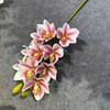 One Artificial Large Cymbidium Orchid Flower 10 Heads Latex Cymbidium Hybridum Plant