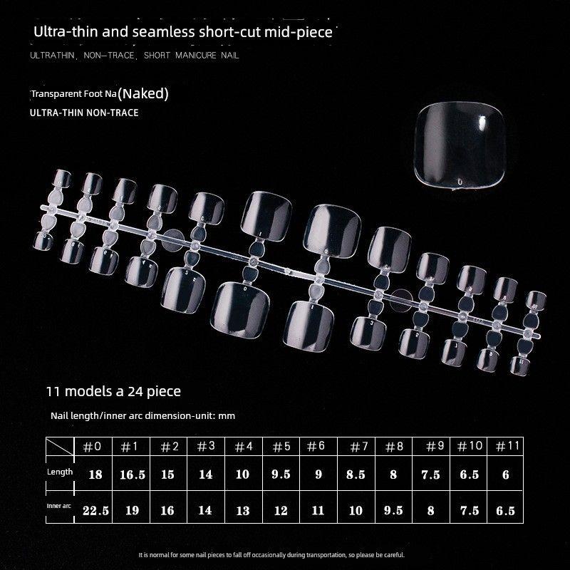 

Shipping Free Box Packed Toe Natural Color Waterproof Nail Stickers