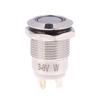 12 mm vanntett metall trykknappbryter LED-lys momentan låsing bil motor strømbryter metall låsende trykknappbryter