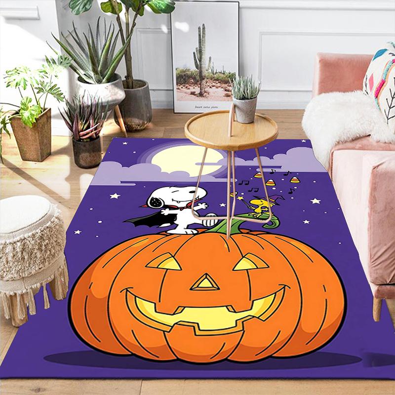 1Pc Snoopy Halloween Mummy Night Rug Office Carpet Indoor Outdoor Doormat Nonslip Soft And Comfortable Living Room Christmas Halloween Gift D91896