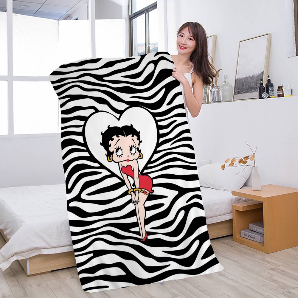 B-Betty-Cute-Boops Beach Towel Colorful Bath Towels For Girl Microfiber Quick Dry Custom Sand Free Beach Yoga Spa Gym Pool