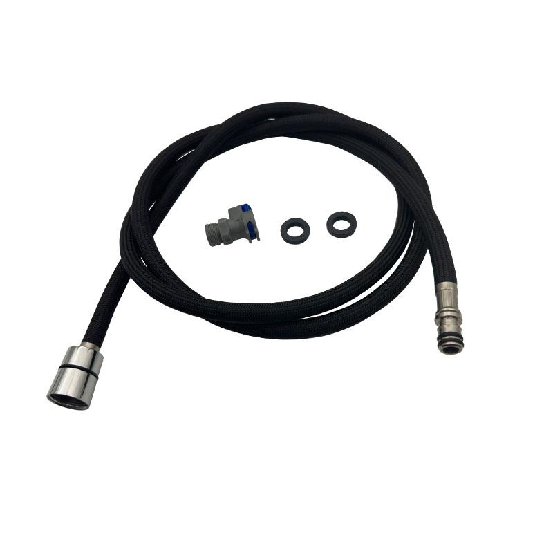 

Bourdillat F1/2 M15*1 Replacement Faucet Hose Quick Connect Pull Out Hose Nylon Hose Tube Gray / Black 150cm Kitchen Accessories чёрный