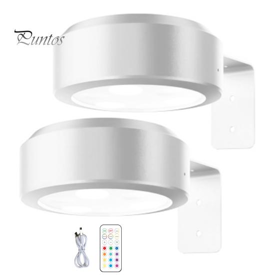 

Настенный беспроводной светильник для картин с дистанционным управлением, регулируемая яркость, питание от батареек, 13-цветный RGB-светильник для картин 2pcs белый