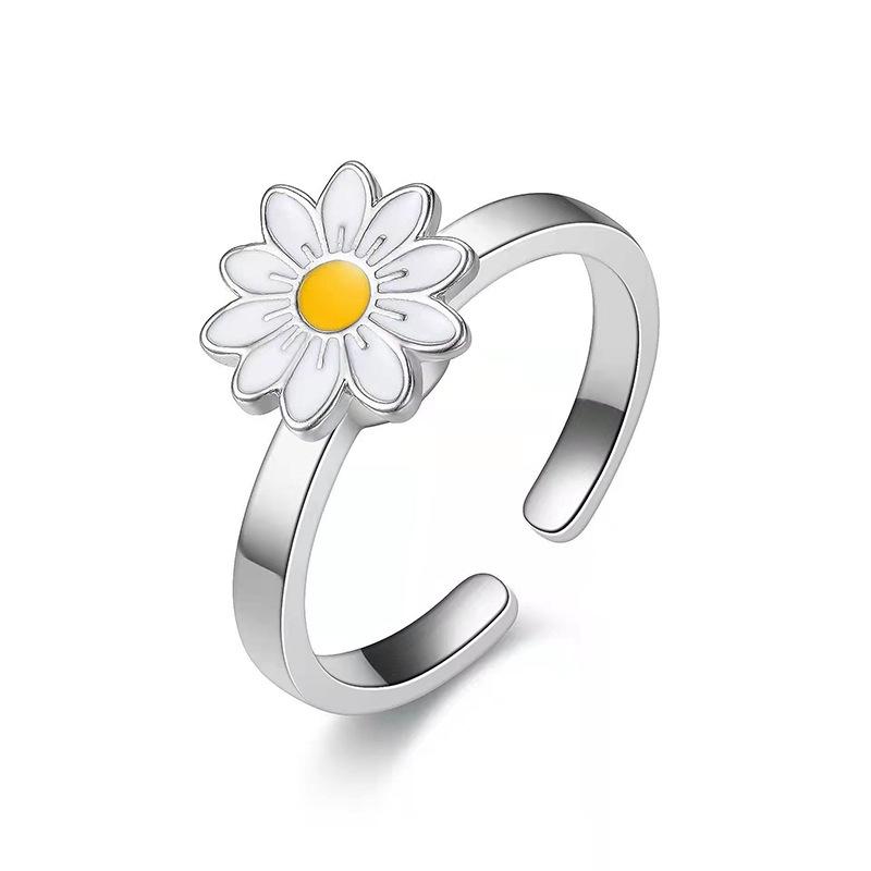 Verstellbarer drehbarer gravierter Zirkon-Druckentlastungsring für Damen