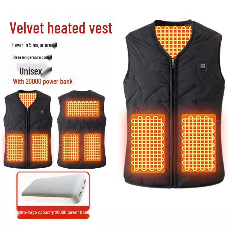 Unisex Smart Heated Vest: Rechargeable Electric Warming Waistcoat for Winter