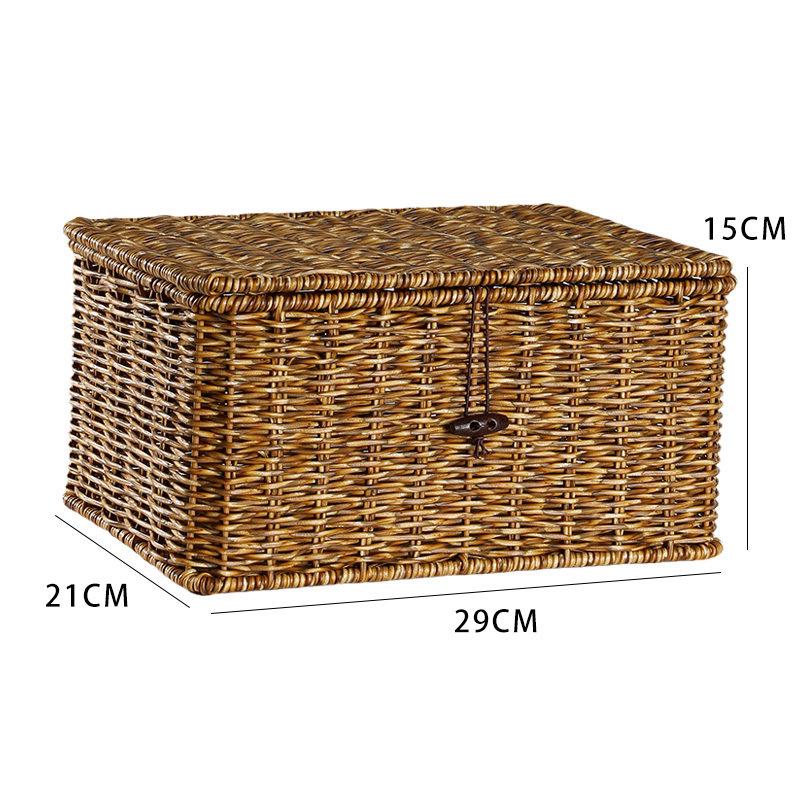 Woven Sea Vine & Bamboo Rectangle Snack Storage Basket