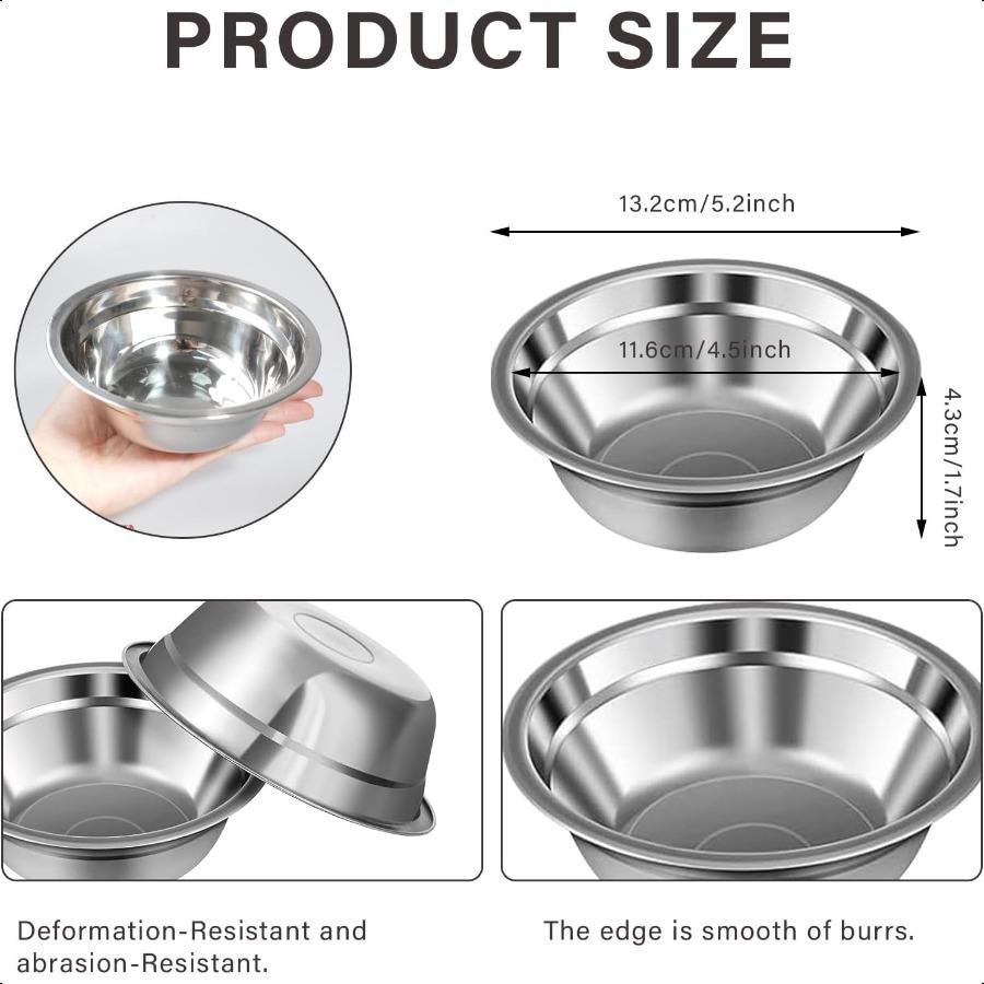 

16 шт. Миски для питомцев оптом 15 унций Миска для кормления питомцев Миски из нержавеющей стали для собак и кошек Кормушка для питомцев Металлическая Маленькая Миска для щенков Приподнятая для еды и воды United States
