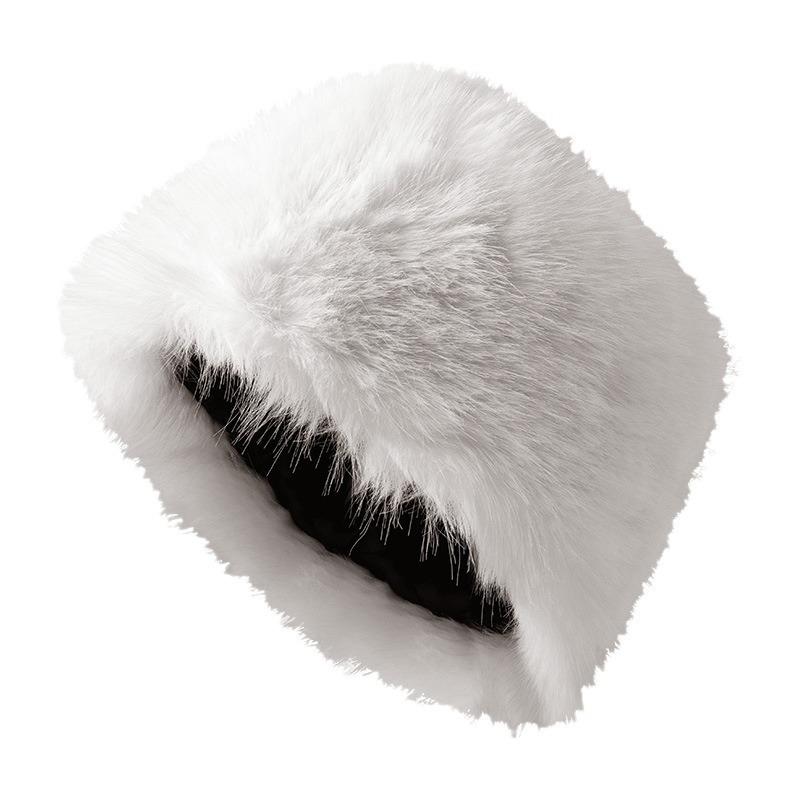 Autumn and Winter Fluffy Basin Hat Versatile Velvet Warm and Cold-proof Big Head Circumference Thickened and Small Plush Bucket Hat