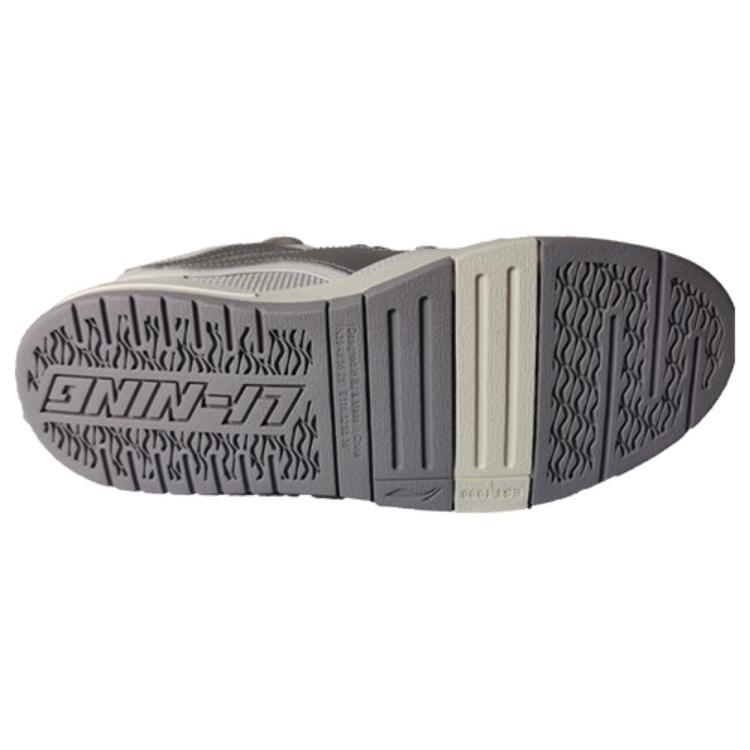 New LiNing Wave Pro Low Top Skateboard Shoes Men's White Gray AECT071-1